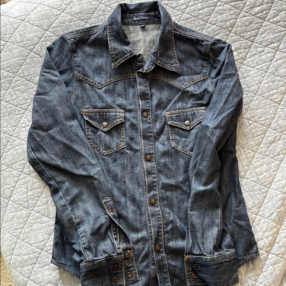 Earl Jean Denim snap Up shirt